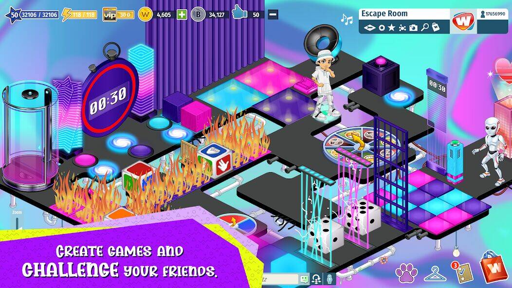 Скачать взломанную Woozworld - Virtual World [Бесплатные покупки] MOD apk на Андроид