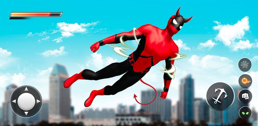 Скачать взломанную Spider Rope Hero - Flying Hero [Мод меню] MOD apk на Андроид
