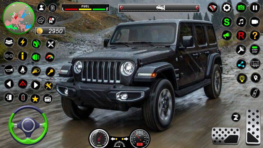 Скачать взломанную Jeep Driving Simulator offRoad [Много монет] MOD apk на Андроид