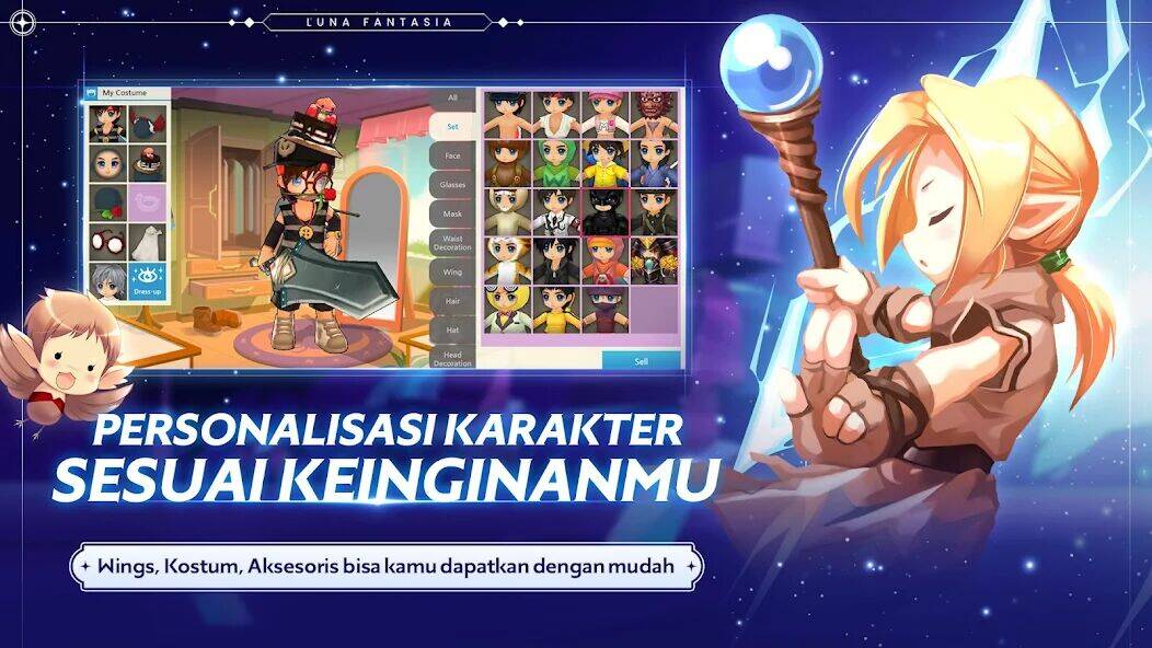Скачать взломанную Luna Fantasia Mobile [Бесплатные покупки] MOD apk на Андроид