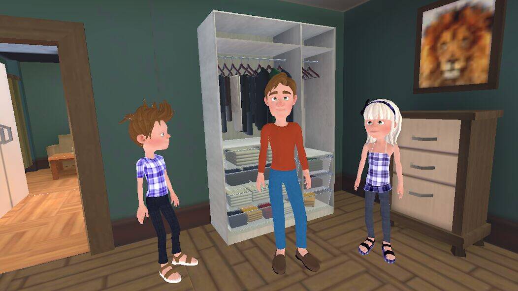 Скачать взломанную супер Папа Виртуальный Игра [Много монет] MOD apk на Андроид