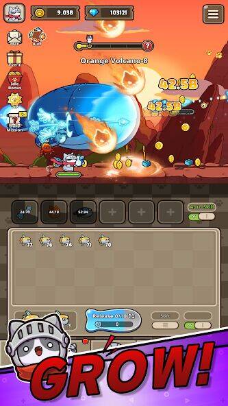 Скачать взломанную Cat Hero : Idle RPG [Много денег] MOD apk на Андроид