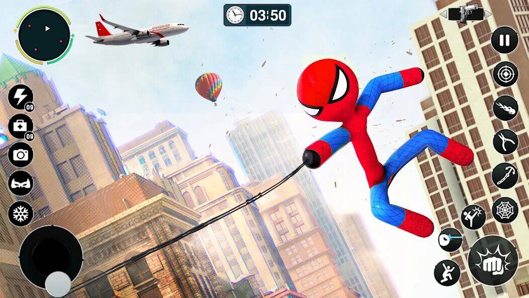 Скачать взломанную Игра герой летающего паука [Много денег] MOD apk на Андроид