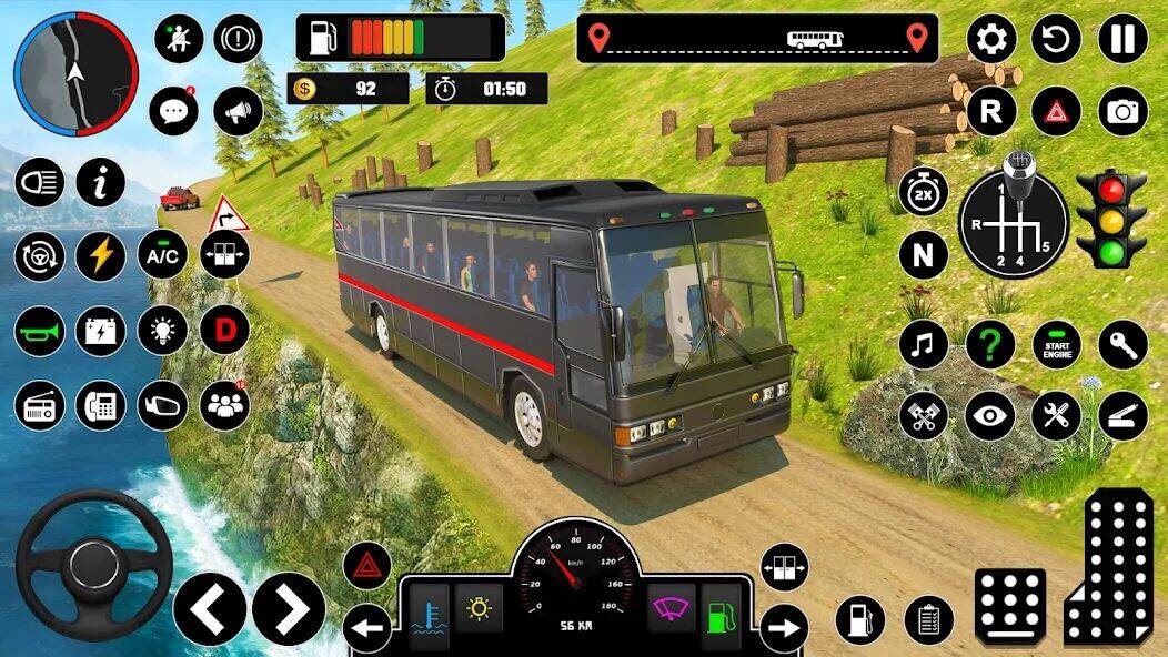 Скачать взломанную Offroad Bus Simulator Game [Много монет] MOD apk на Андроид