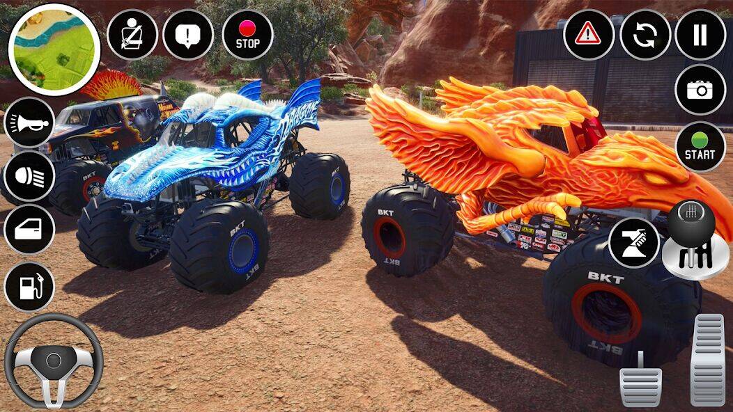 Скачать взломанную 4x4 Monster Truck Stunt Games [Мод меню] MOD apk на Андроид