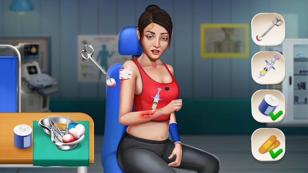 Скачать взломанную Доктор Симуляторы игры Оффлайн [Много монет] MOD apk на Андроид