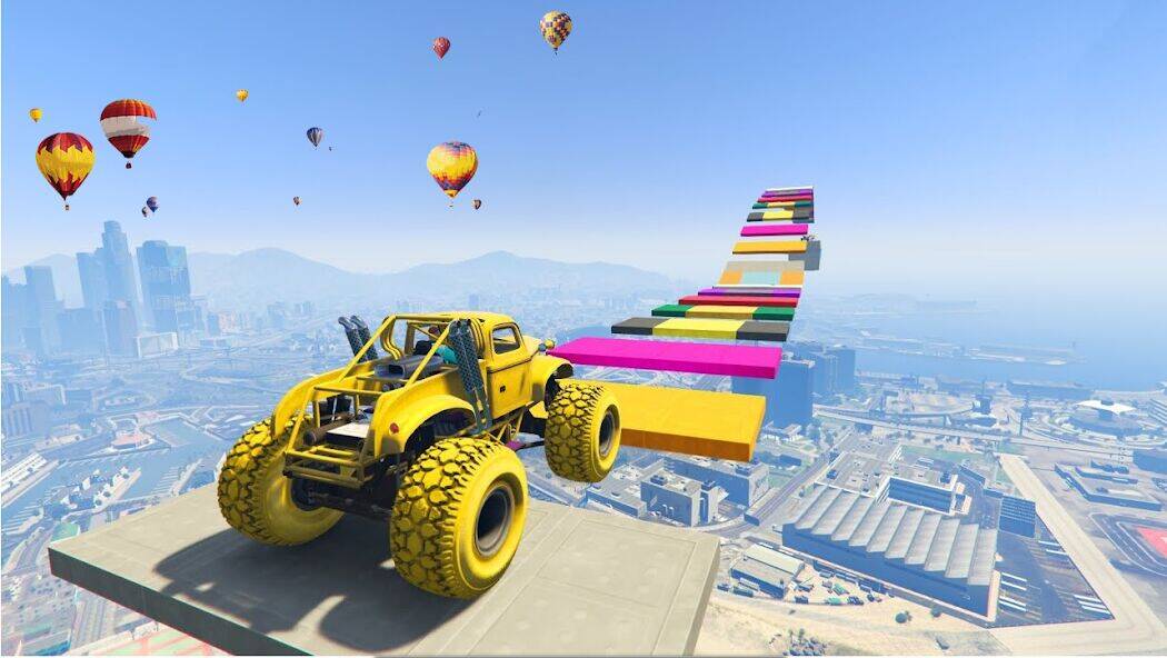 Скачать взломанную Monster Truck Stunt : Car Game [Много монет] MOD apk на Андроид