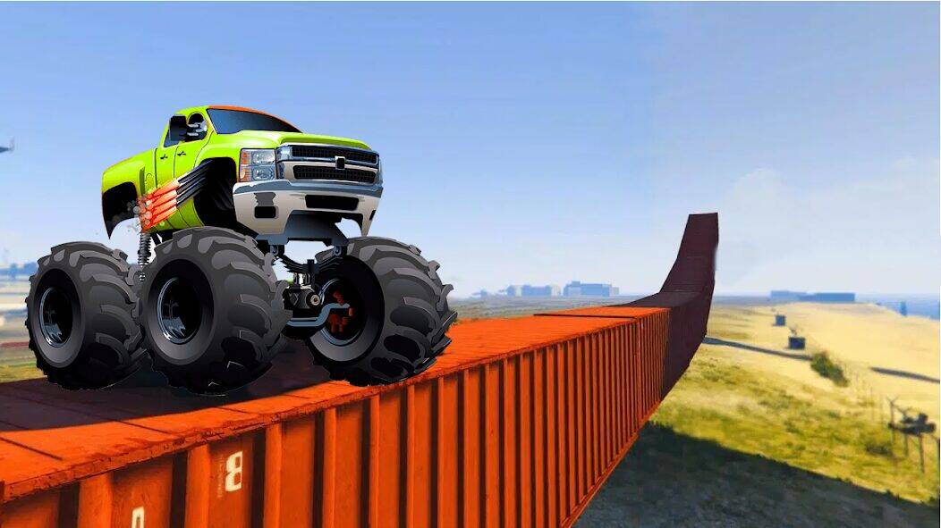 Скачать взломанную Monster Truck Stunt : Car Game [Много монет] MOD apk на Андроид