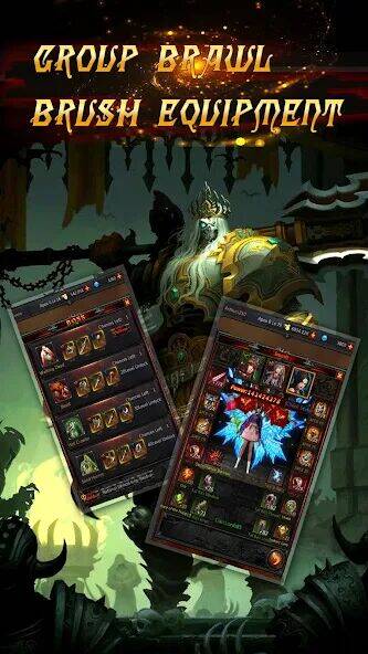 Скачать взломанную Dark God of War：Idle AFK RPG [Много монет] MOD apk на Андроид