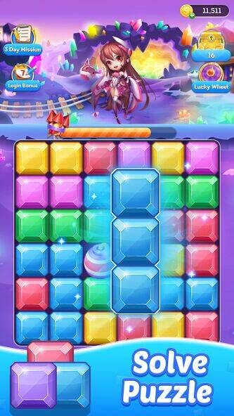 Скачать взломанную Pop Block Jewel [Бесплатные покупки] MOD apk на Андроид