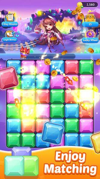 Скачать взломанную Pop Block Jewel [Бесплатные покупки] MOD apk на Андроид