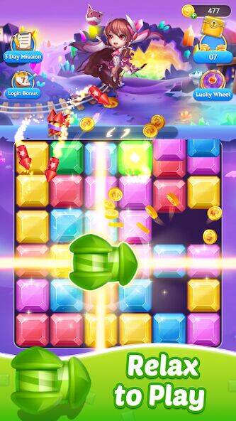 Скачать взломанную Pop Block Jewel [Бесплатные покупки] MOD apk на Андроид