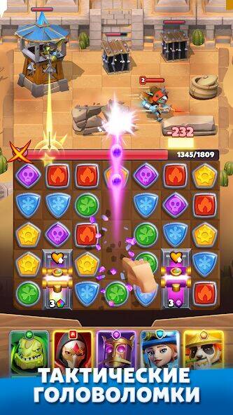 Скачать взломанную Puzzle Breakers: Match 3 RPG [Бесплатные покупки] MOD apk на Андроид
