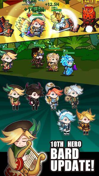 Скачать взломанную Infinity Heroes : Idle RPG [Бесплатные покупки] MOD apk на Андроид