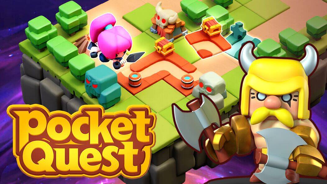 Скачать взломанную Pocket Quest: Merge RPG [Много монет] MOD apk на Андроид