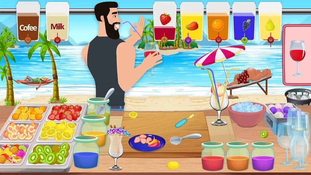 Скачать взломанную коктейль боба: игры рецептами [Много денег] MOD apk на Андроид