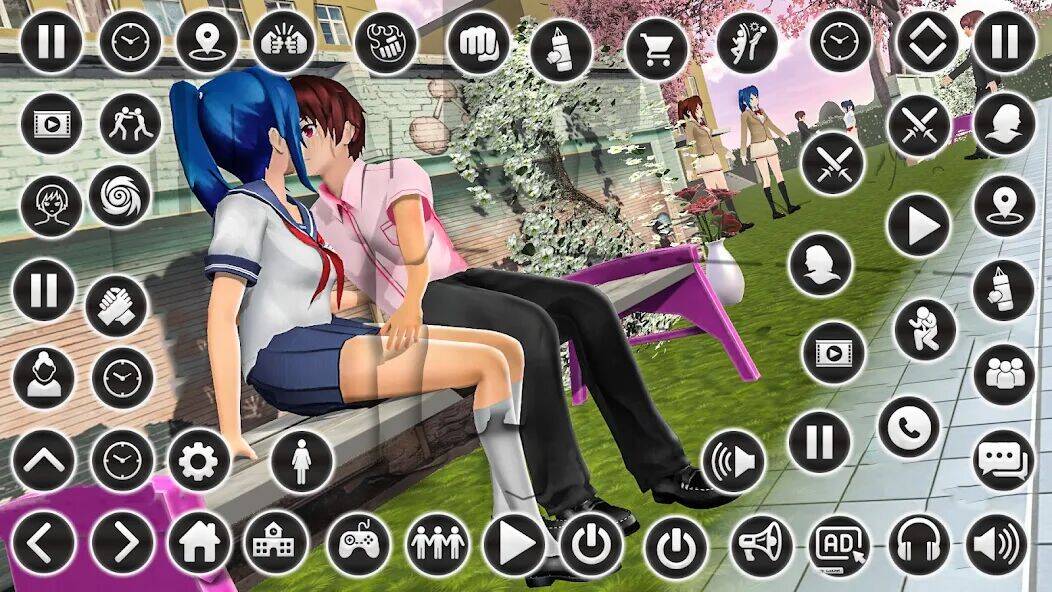 Скачать взломанную Anime High School Girl Life 24 [Бесплатные покупки] MOD apk на Андроид