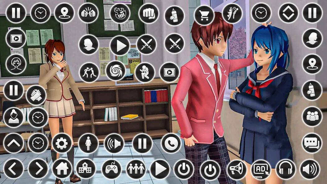 Скачать взломанную Anime High School Girl Life 24 [Бесплатные покупки] MOD apk на Андроид