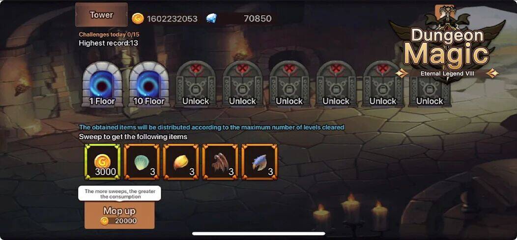 Скачать взломанную Magic Dungeon:Fallen Angel [Бесплатные покупки] MOD apk на Андроид