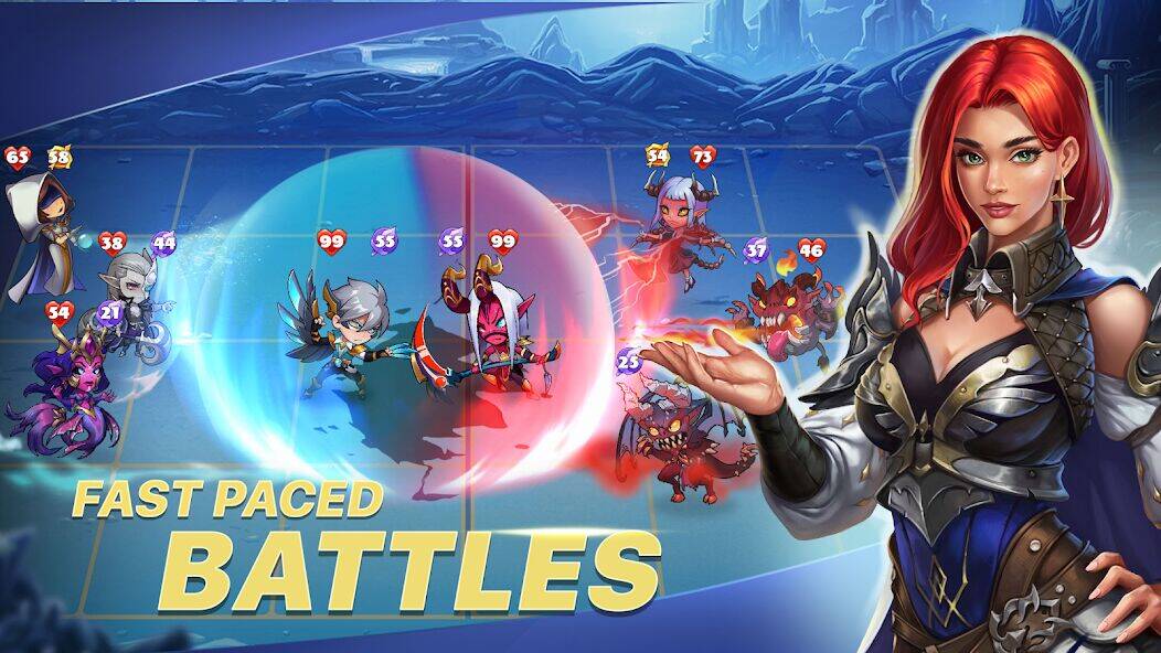 Скачать взломанную Heroes of Mighty Wars [Много монет] MOD apk на Андроид