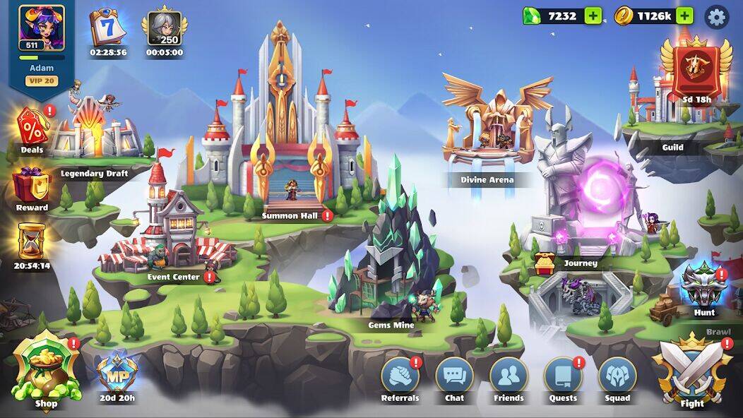 Скачать взломанную Heroes of Mighty Wars [Много монет] MOD apk на Андроид