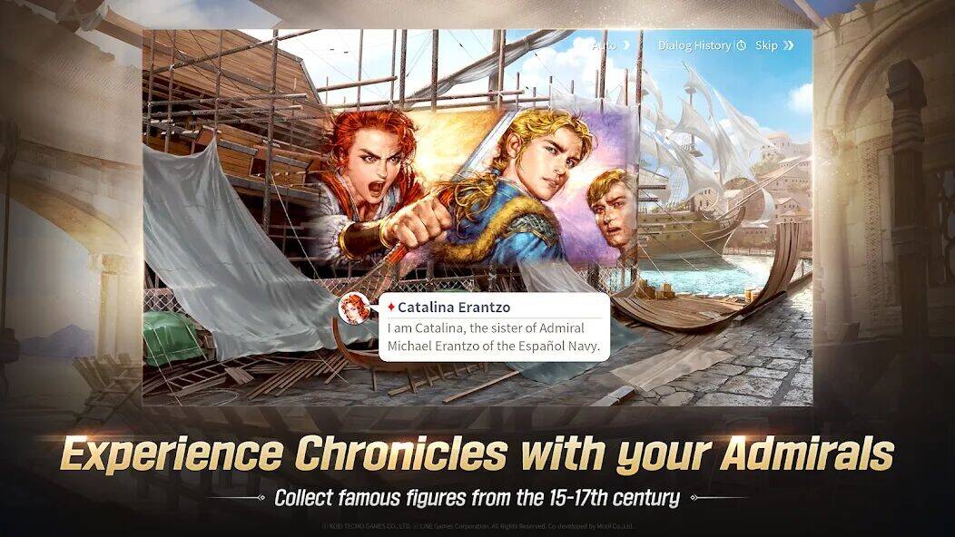 Скачать взломанную Uncharted Waters Origin [Мод меню] MOD apk на Андроид