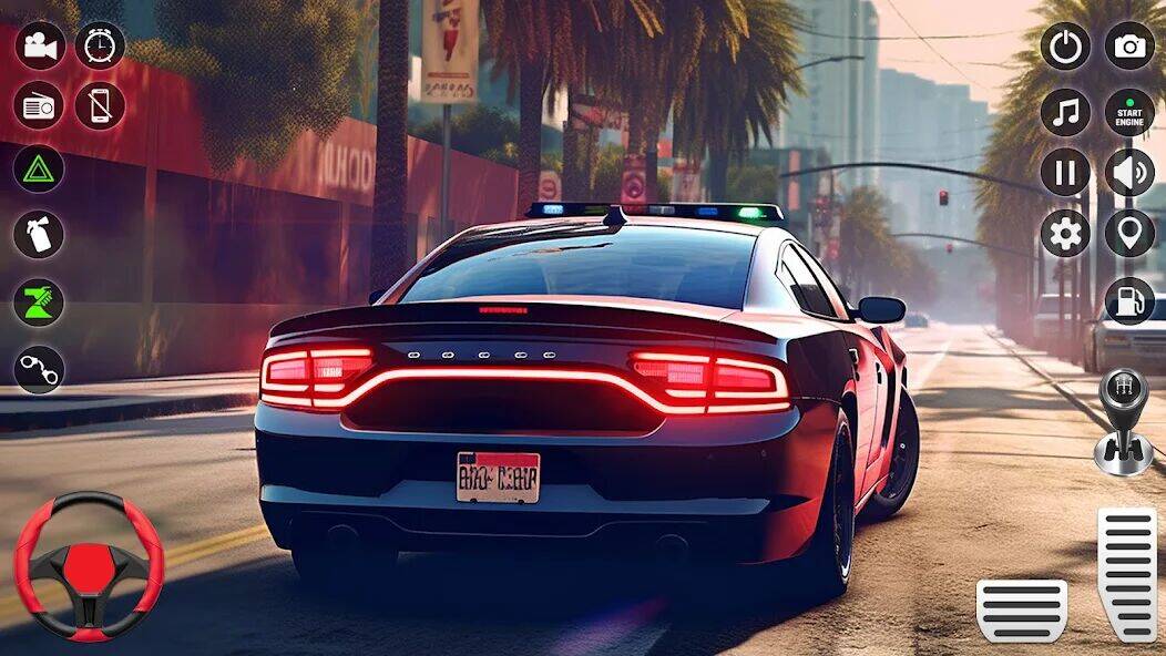 Скачать взломанную US Police Car Chase Simulator [Много денег] MOD apk на Андроид