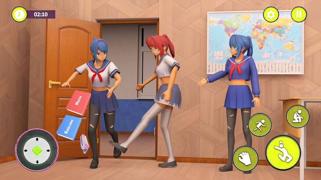 Скачать взломанную Аниме школьница 3D симулятор [Мод меню] MOD apk на Андроид