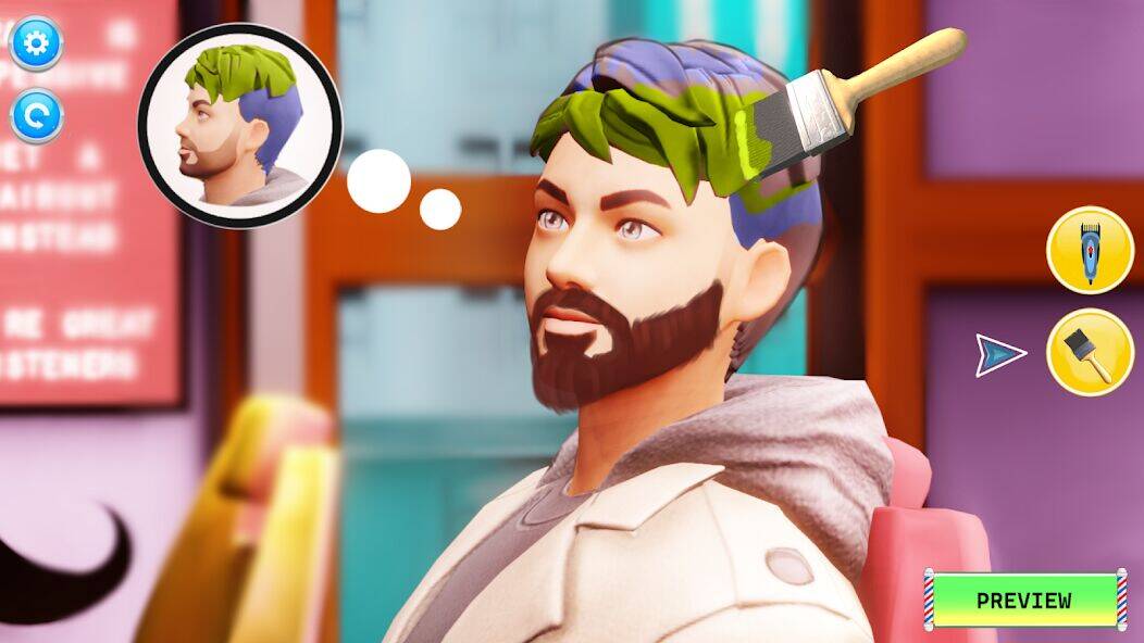 Скачать взломанную Barber Shop Hair Cut Sim Games [Бесплатные покупки] MOD apk на Андроид