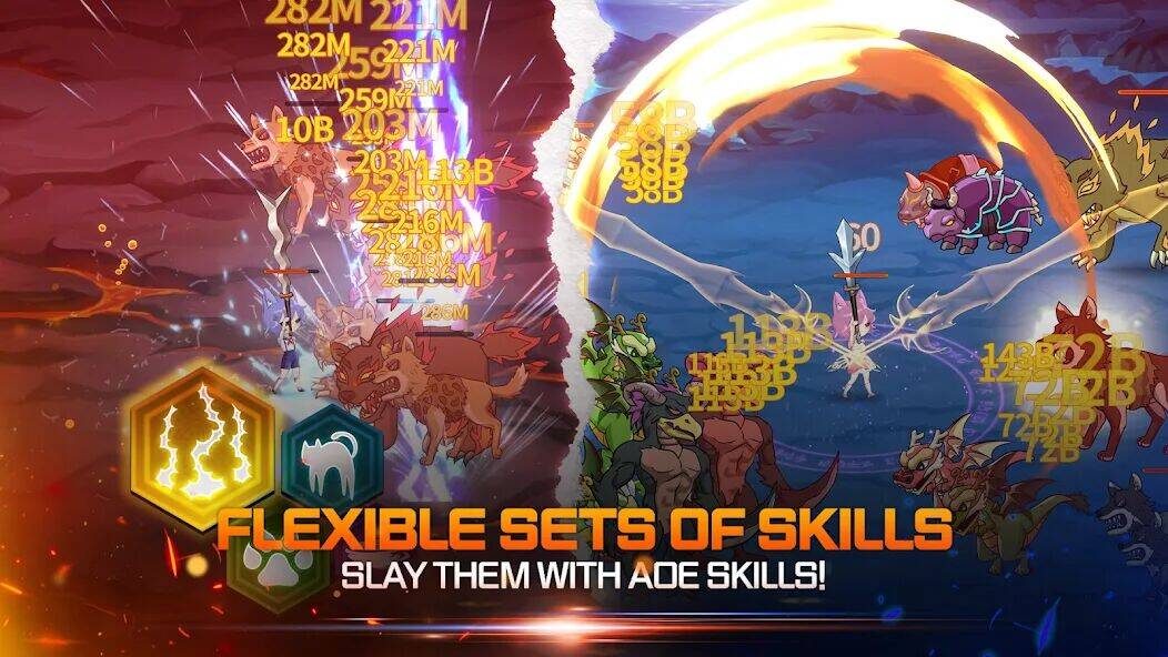 Скачать взломанную Cat Warrior Girls : Afk Idle [Мод меню] MOD apk на Андроид