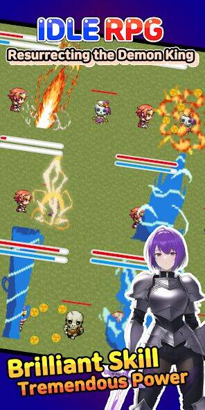 Скачать взломанную Idle RPG : Reviving Demon King [Много монет] MOD apk на Андроид