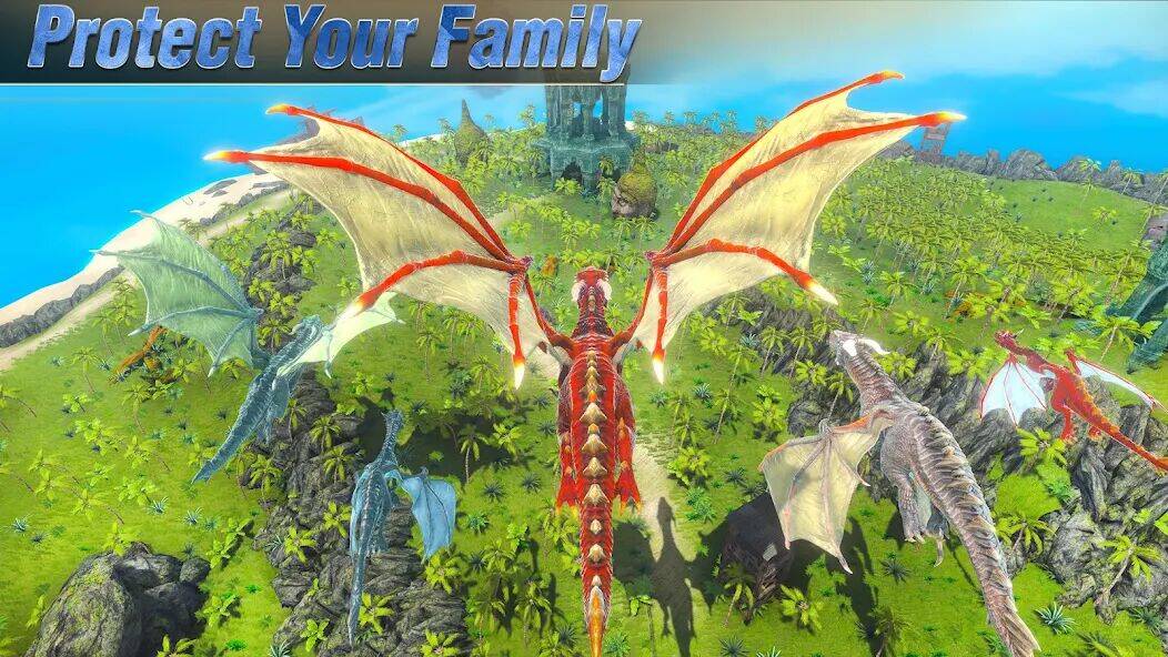 Скачать взломанную Legend Dragon Family Simulator [Много монет] MOD apk на Андроид