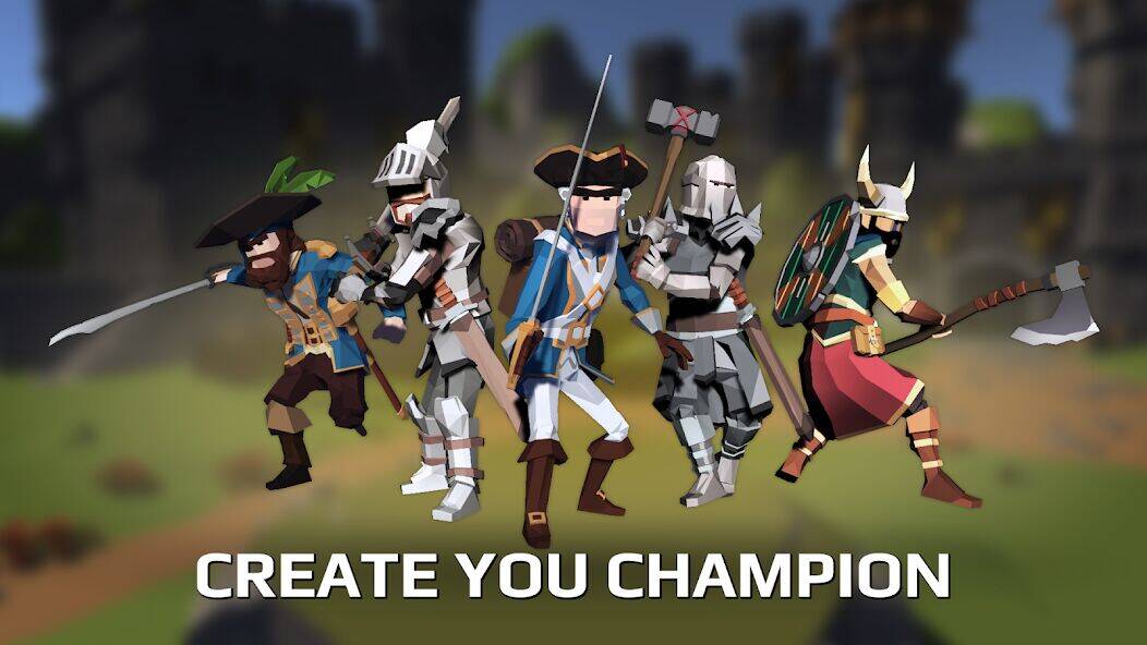 Скачать взломанную Slash Polygon Online PVP Arena [Много денег] MOD apk на Андроид