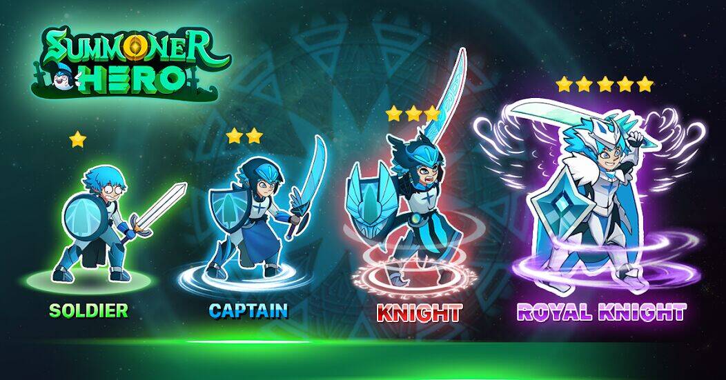 Скачать взломанную Summoner Hero: Epic Battle [Много монет] MOD apk на Андроид