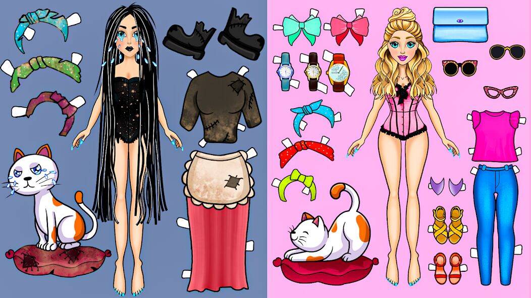 Скачать взломанную Chibi Doll Dress Up Girl Games [Бесплатные покупки] MOD apk на Андроид
