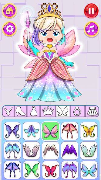 Скачать взломанную Chibi Doll Dress Up Girl Games [Бесплатные покупки] MOD apk на Андроид