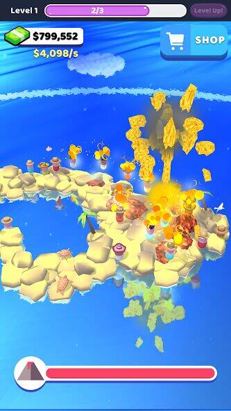 Скачать взломанную Volcano Island [Много денег] MOD apk на Андроид