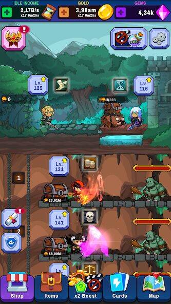 Скачать взломанную Idle Dungeon Tycoon [Бесплатные покупки] MOD apk на Андроид