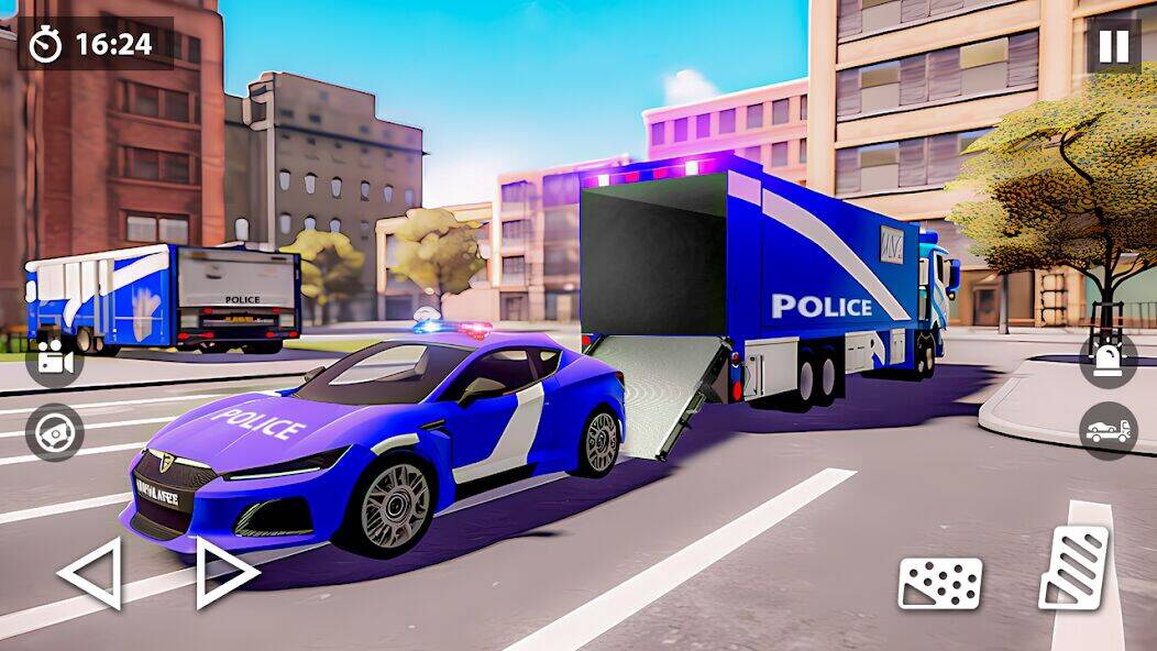 Скачать взломанную US Police Car Transporter Game [Мод меню] MOD apk на Андроид