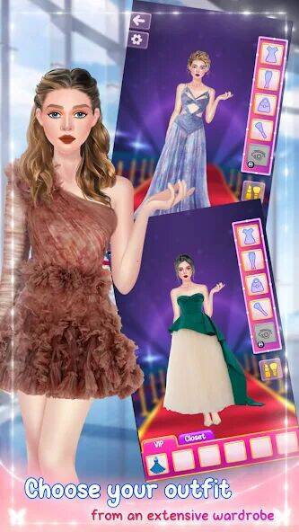Скачать взломанную Fashion Stylist: Dress Up Game [Бесплатные покупки] MOD apk на Андроид