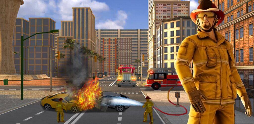 Скачать взломанную Real Firefighter 3D Simulator [Мод меню] MOD apk на Андроид
