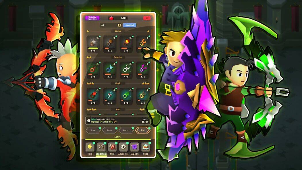 Скачать взломанную Super Arrow Idle [Мод меню] MOD apk на Андроид