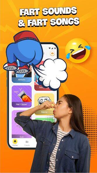 Скачать взломанную Prank Sounds Haircut, Air Horn [Много монет] MOD apk на Андроид