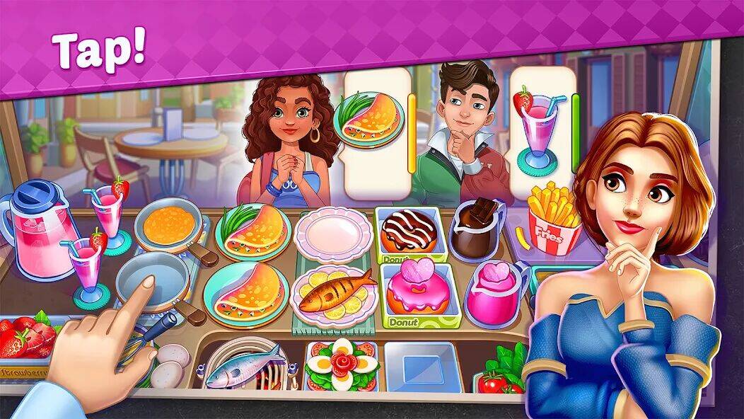 Скачать взломанную My Cafe Shop : Cooking Games [Бесплатные покупки] MOD apk на Андроид