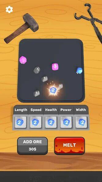Скачать взломанную Sword Melter [Много денег] MOD apk на Андроид
