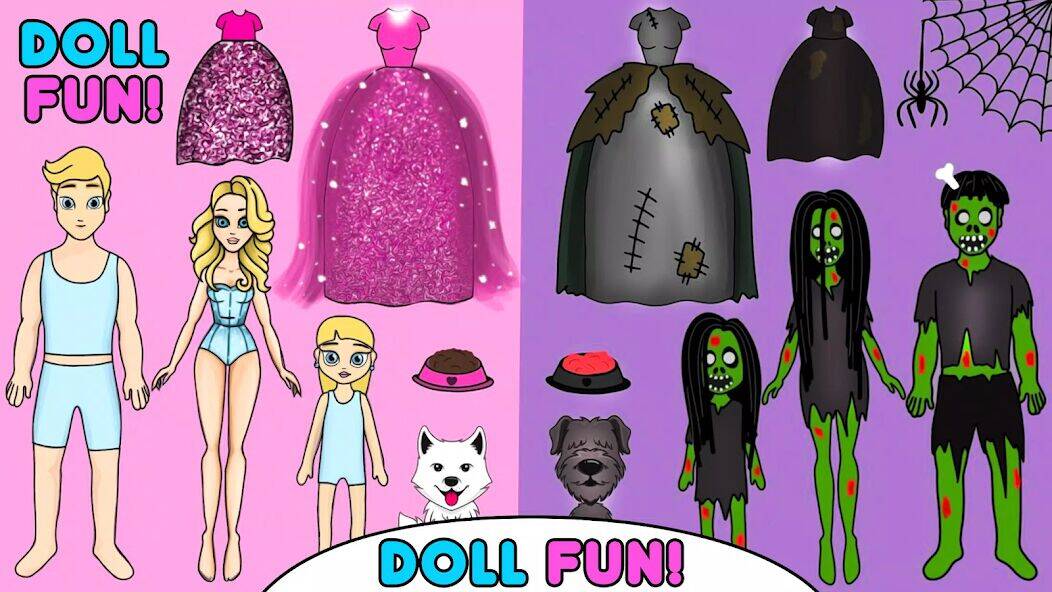 Скачать взломанную Fashion Paper Doll DIY Games [Много монет] MOD apk на Андроид
