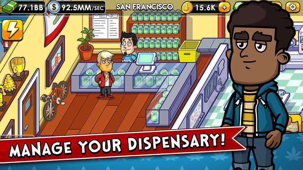 Скачать взломанную Weed Inc: Idle Tycoon [Бесплатные покупки] MOD apk на Андроид