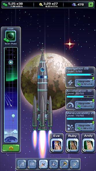 Скачать взломанную Idle магнат: космос-команда [Бесплатные покупки] MOD apk на Андроид