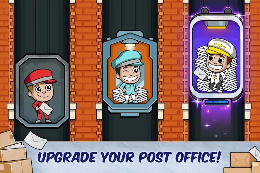 Скачать взломанную Idle Mail Tycoon [Много денег] MOD apk на Андроид
