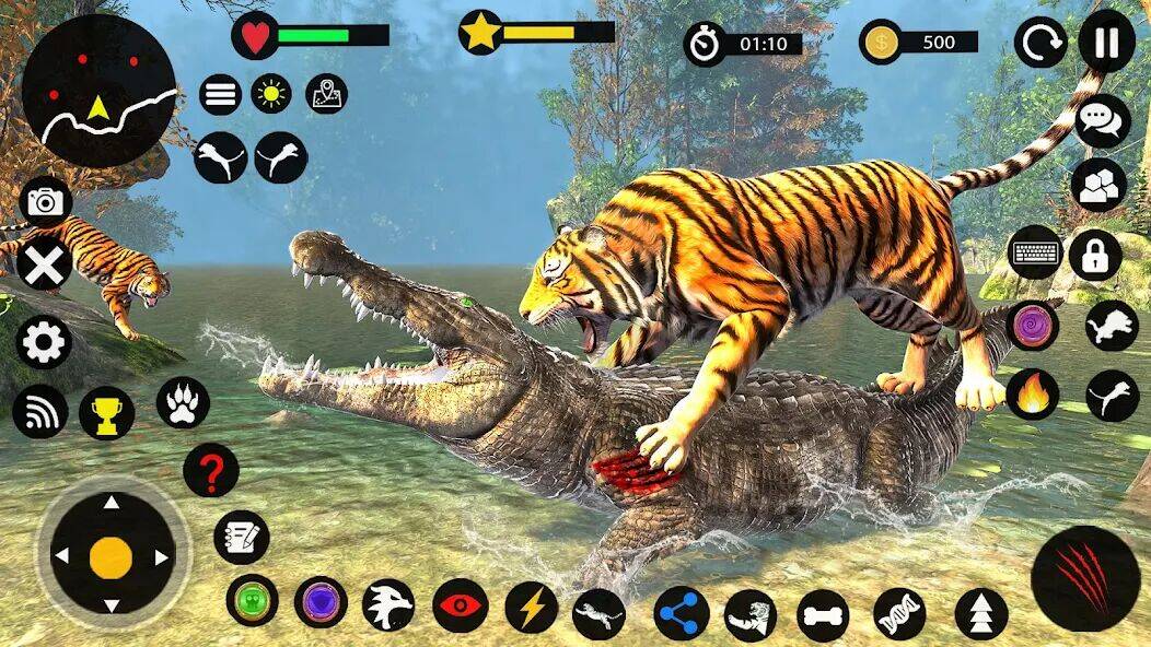 Скачать взломанную Игра на выживание семьи тигров [Бесплатные покупки] MOD apk на Андроид